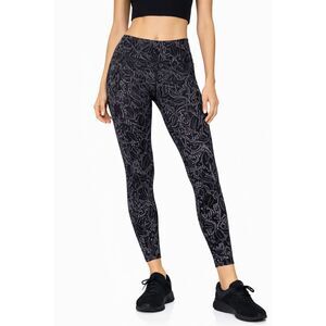 Athleta Rainier Reflective Tight Floral Print 7/8 Leggings Zip Pocket S Mid Rise